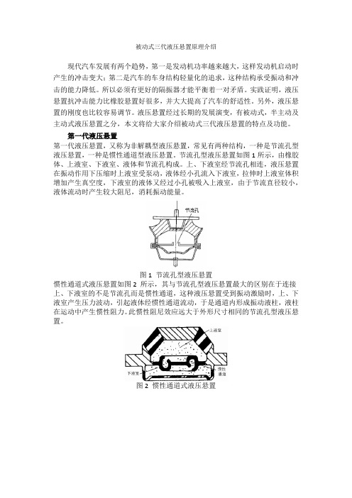 被动式三代液压悬置介绍