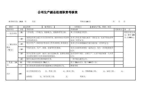 公司高层管理人员效考核方案(3)