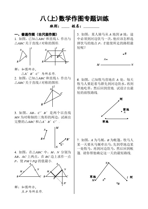 八年级(上)数学作图专题训练