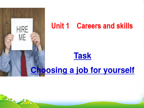 高中英语 Unit1《Careers and skills》Task课件2 牛津译林版选修11