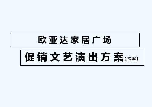 欧亚达促销方案(提案)