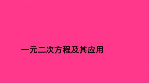 2019精选教育人教课标版 初中数学九年级上册第二十一章一元二次方程及其应用 (共31张PPT).ppt
