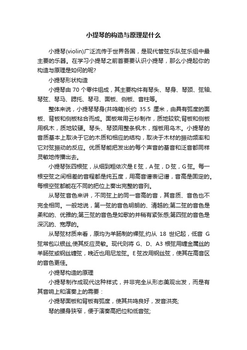 小提琴的构造与原理是什么