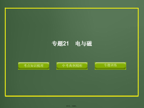 2012版中考科学精品课件专题21-电与磁