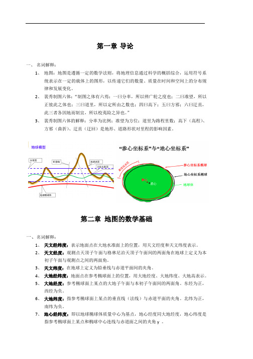 地图学知识点(南京师范大学)