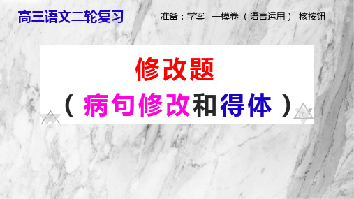 2020高考语文病句修改和得体专题复习