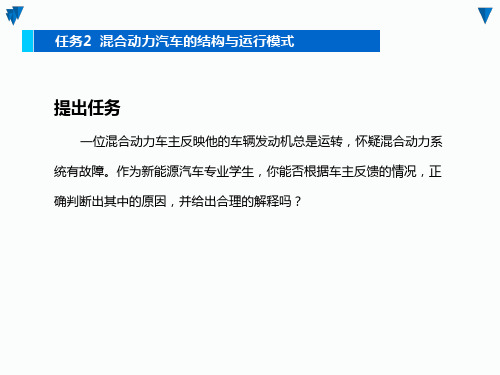 《新能源汽车概论》课件：混合动力汽车的结构与运行模式