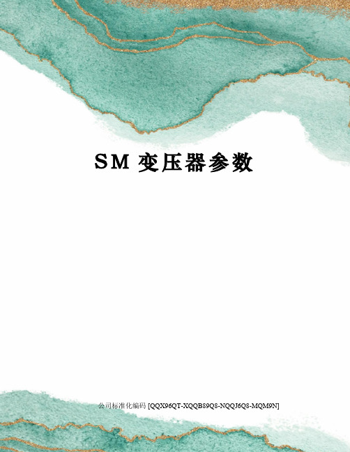 SM变压器参数修订稿