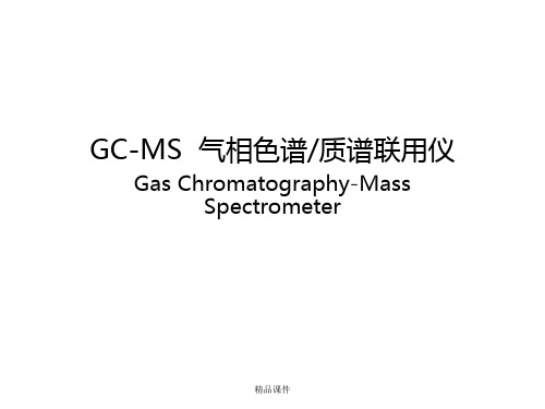 GC-MS  气相色谱质谱联用仪ppt课件