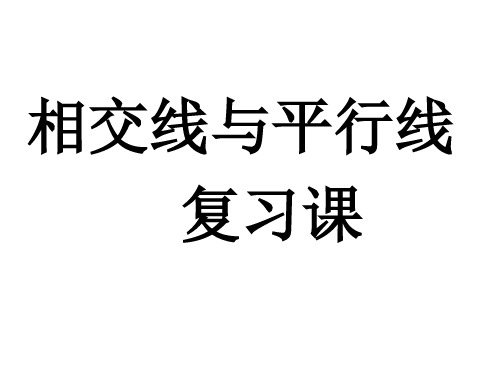 相交线与平行线复习课