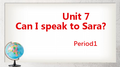 《Can I speak to Sara,please》中职英语(基础模块 第1册)Unit 7【高教版】3