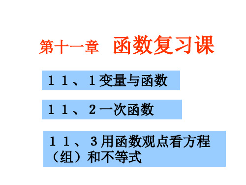 一次函数复习课课件高品质版