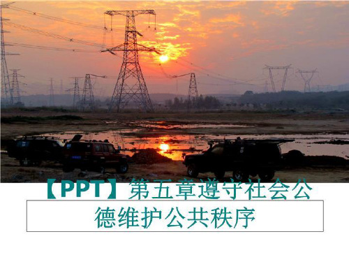 最新【PPT】第五章遵守社会公德维护公共秩序ppt课件