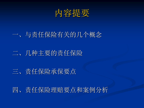 责任保险理论培训内部版ppt课件