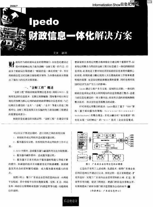 Ipedo财政信息一体化解决方案