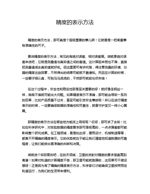 精度的表示方法