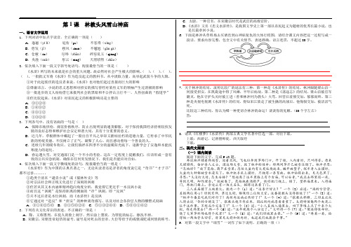 林教头风雪山神庙作业