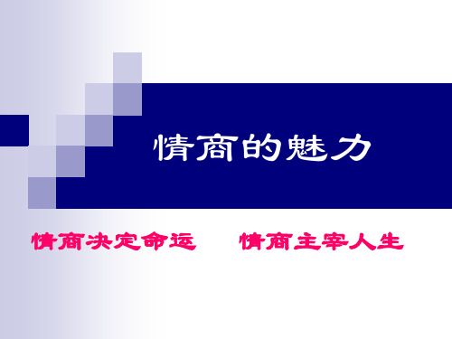 情商的魅力(PPT 36页)