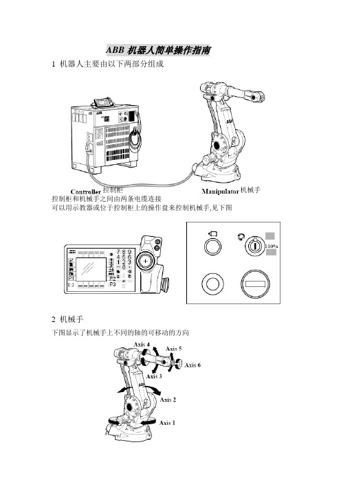 ABB机器人简单操作指南【范本模板】