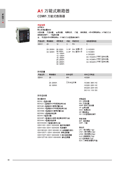 德力西电气样本CDW1部分