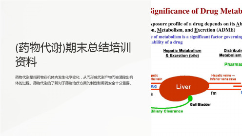 (药物代谢)期末总结培训资料