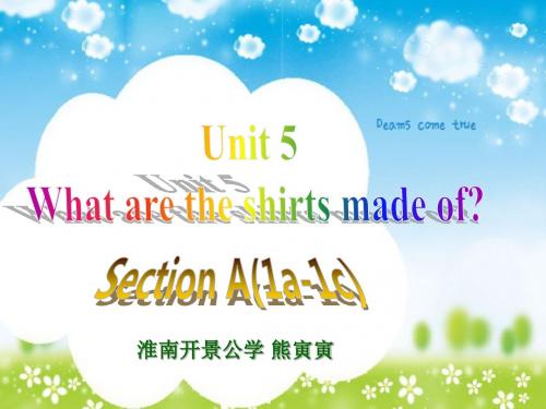 人教版九年级英语Unit 5 What are the shirts made of  (Section A 1a-1c)