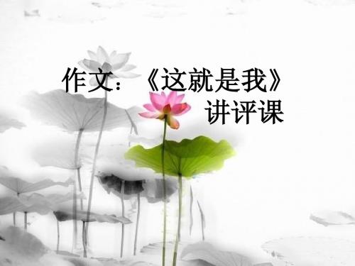 《这就是我》作文讲评