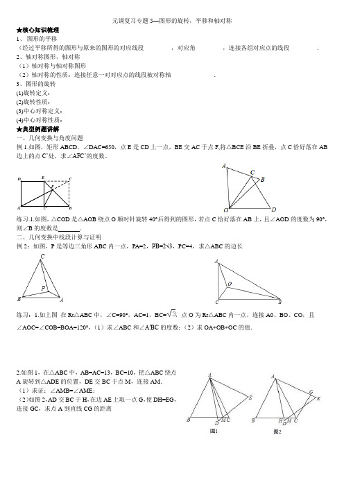 专题5 旋转(初中数学)