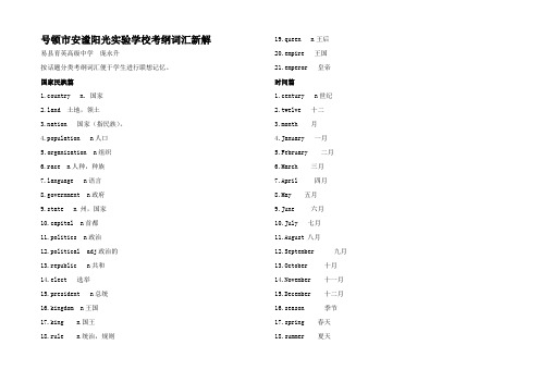 高中英语词汇解