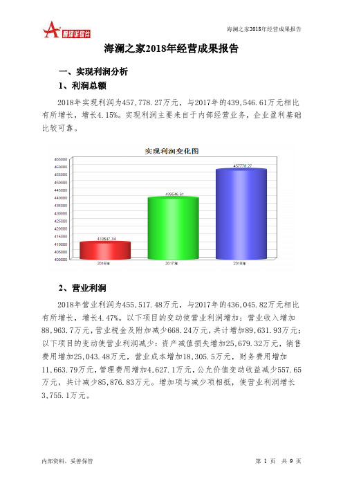 海澜之家2018年经营成果报告-智泽华