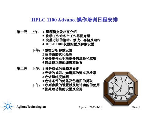 AgilentHPLC1100工作站高级操作培训(1)