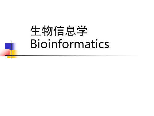 生物信息学序列比对方法