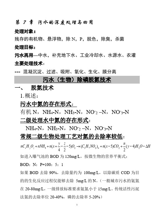 污水(生物)除磷脱氮技术