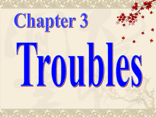 Chapter3《Troubles》ppt(牛津深圳版七上)PPT教学课件