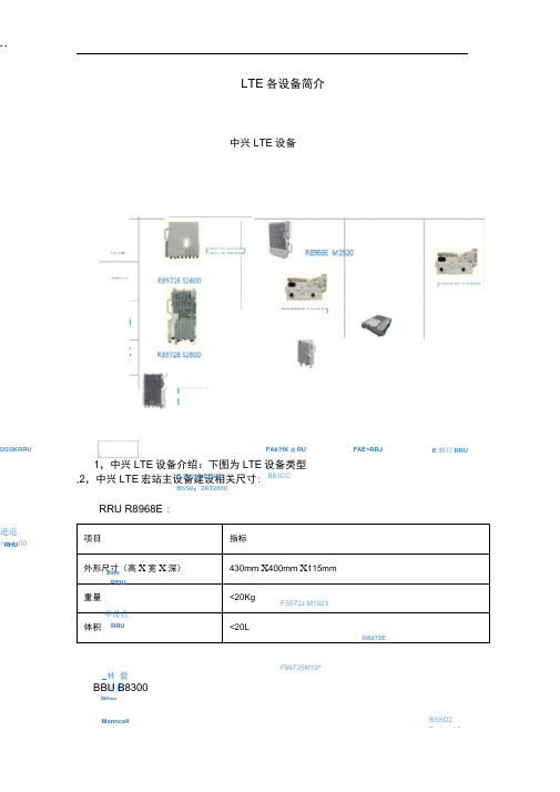LTE各设备概述