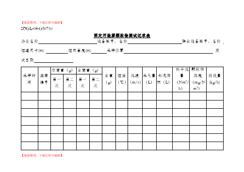 固定污染源废气测试记录表(精编文档).doc