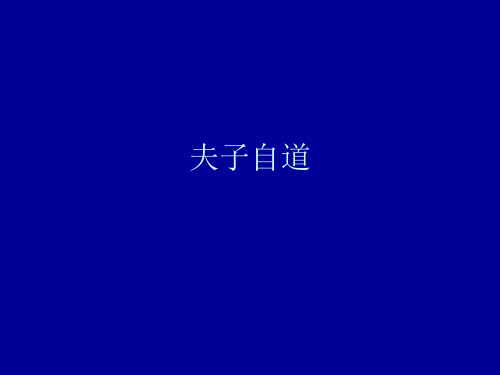 苏教版高中语文选修《论语》《孟子》选读 夫子自道课件