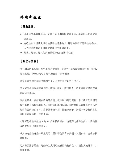 关于狗狗驱虫相关知识