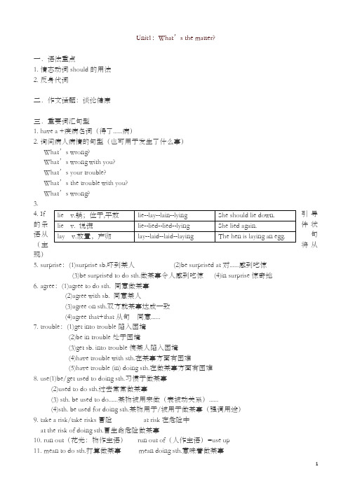 (人教版)八年级下英语期中复习:知识点讲义(unit1-unit5)-精选