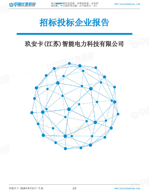 玖安卡(江苏)智能电力科技有限公司_中标190924