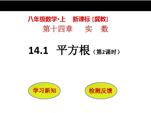 【冀教版】八年级数学上册：14.1《平方根(第2课时)》ppt课件