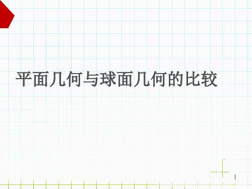 人教A版高中数学选修3-3-8.1 平面几何与球面几何的比较-课件(共15张PPT)