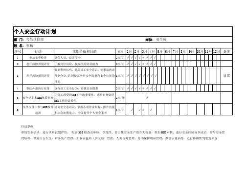 个人安全行动计划.