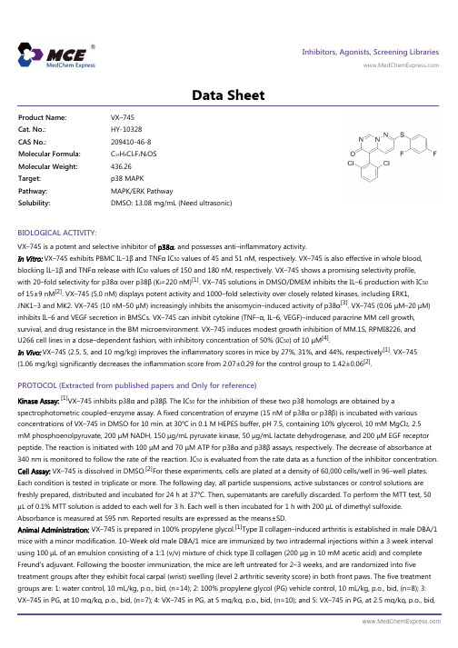 VX-745_DataSheet_MedChemExpress