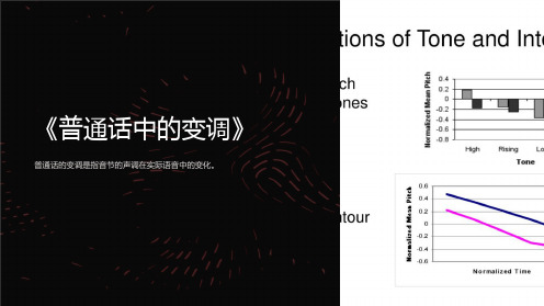 《普通话中的变调》课件