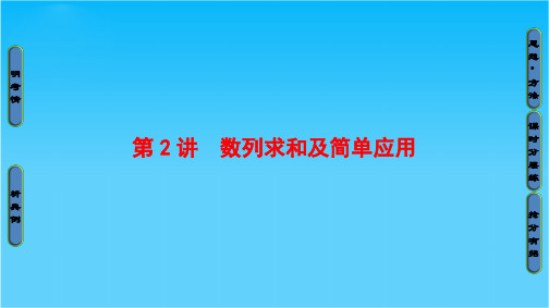 2016版高考数学(文山东版)二轮复习课件第2部分-专题3 数列-第2讲