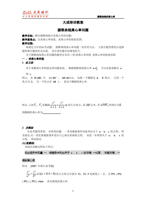 求离心率