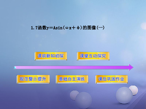 1.7函数y=Asin(ωx+φ)的图像(一) 课件高中数学必修4(北师大版)