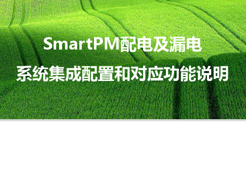 SmartPM配电及漏电系统集成配置和对应功能说明