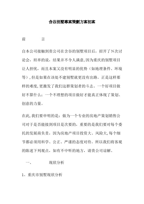 某别墅项目策划方案